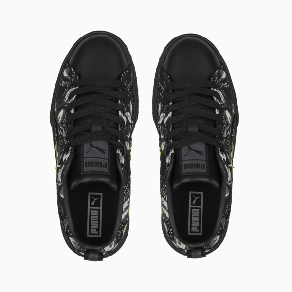 Zapatillas Mayze Dark Floral para mujer, PUMA Black-PUMA Silver-Smokey Gray, large-ARG