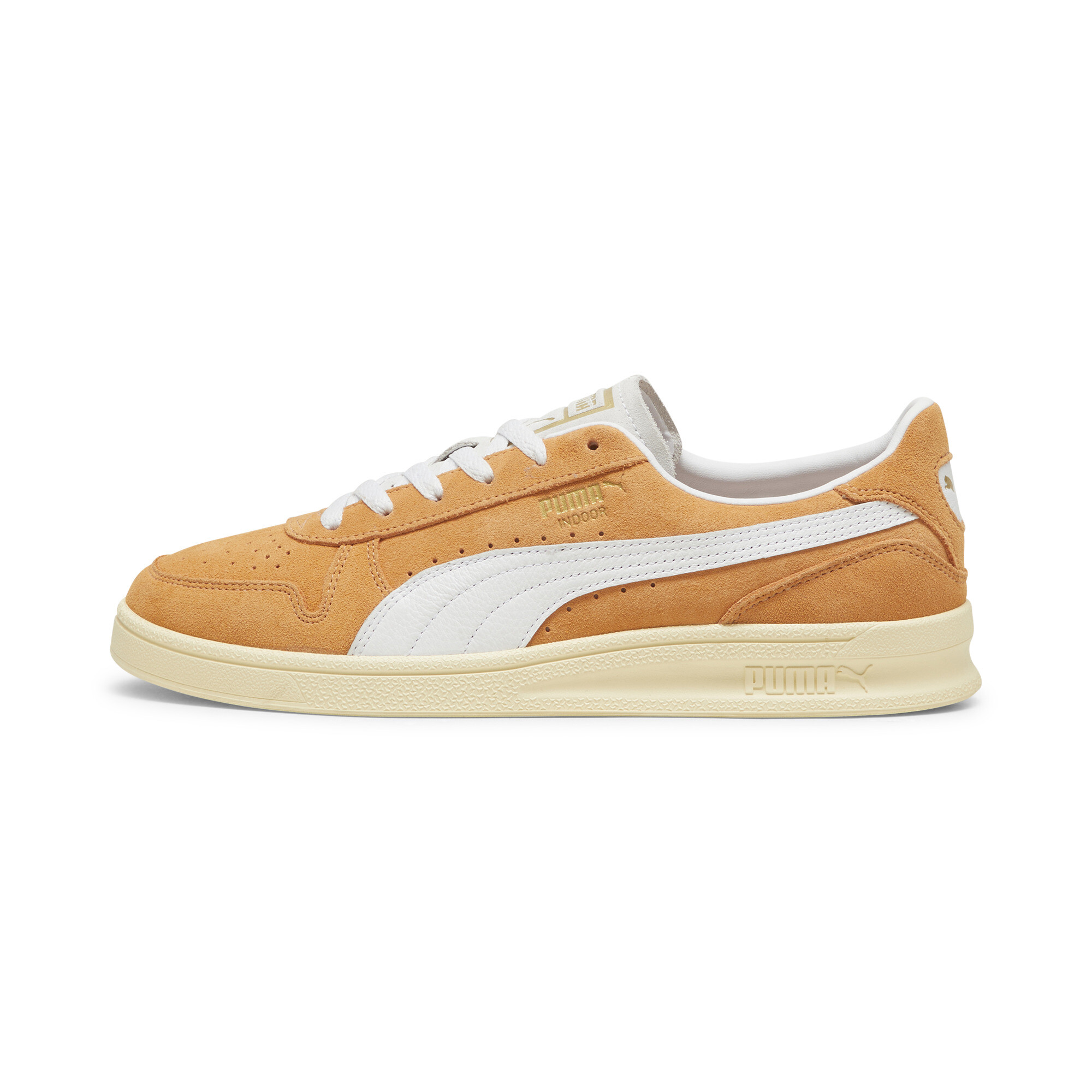 Puma Indoor Soft Sneakers Schuhe | Mit Plain | Bright Melon/White | Größe: 44