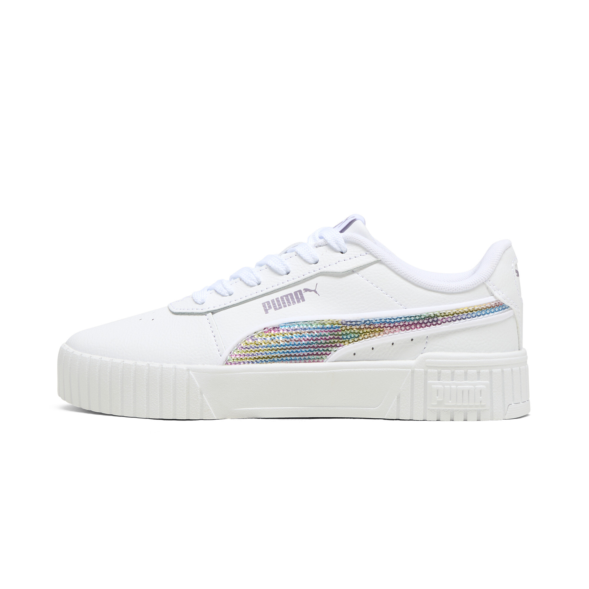 PUMA Carina 2.0 Sequins JR Shoes in White - 401183_01