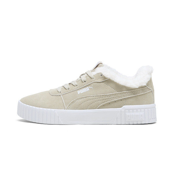 PUMA Carina 2.0 Teddy Suede Women's Sneakers in Desert Dust/Desert Dust/White - 401231_01