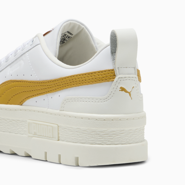 Zapatillas Mayze Lux para mujer, PUMA White-Archive Gold, large-ARG