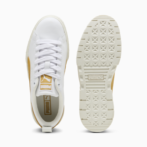 Zapatillas Mayze Lux para mujer, PUMA White-Archive Gold, large-ARG