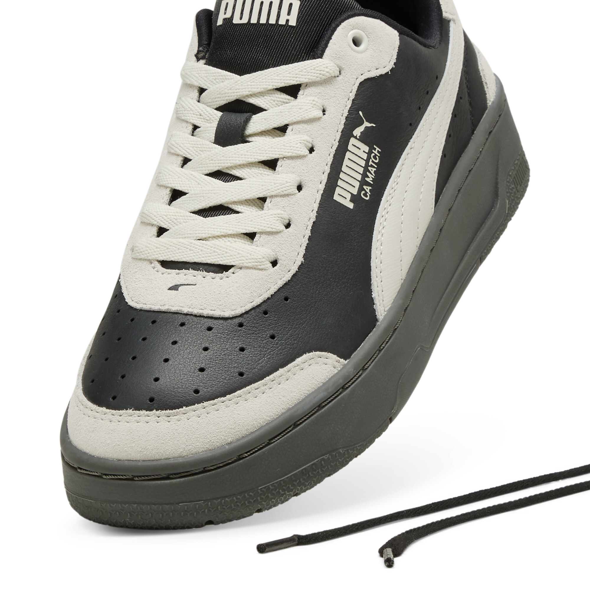 CA Match Quiet Lux sneakers voor Dames, Zwart/Grijs, Maat 36 | PUMA