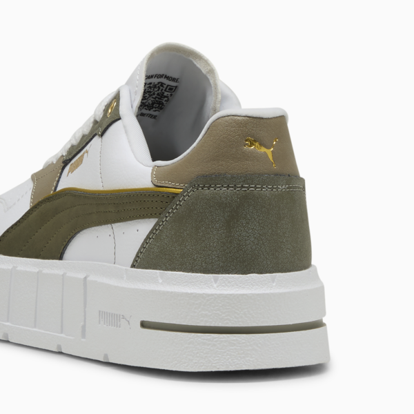 Zapatillas Cali Court Luxe para mujer, PUMA White-Loden Green, large-ARG