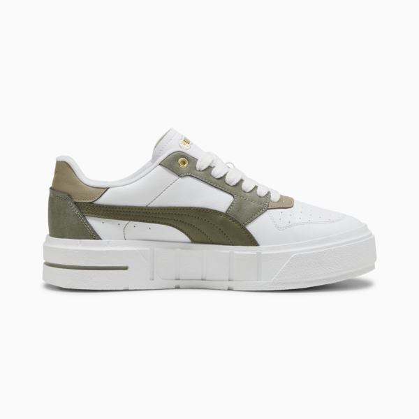 Zapatillas Cali Court Luxe para mujer, PUMA White-Loden Green, large-ARG