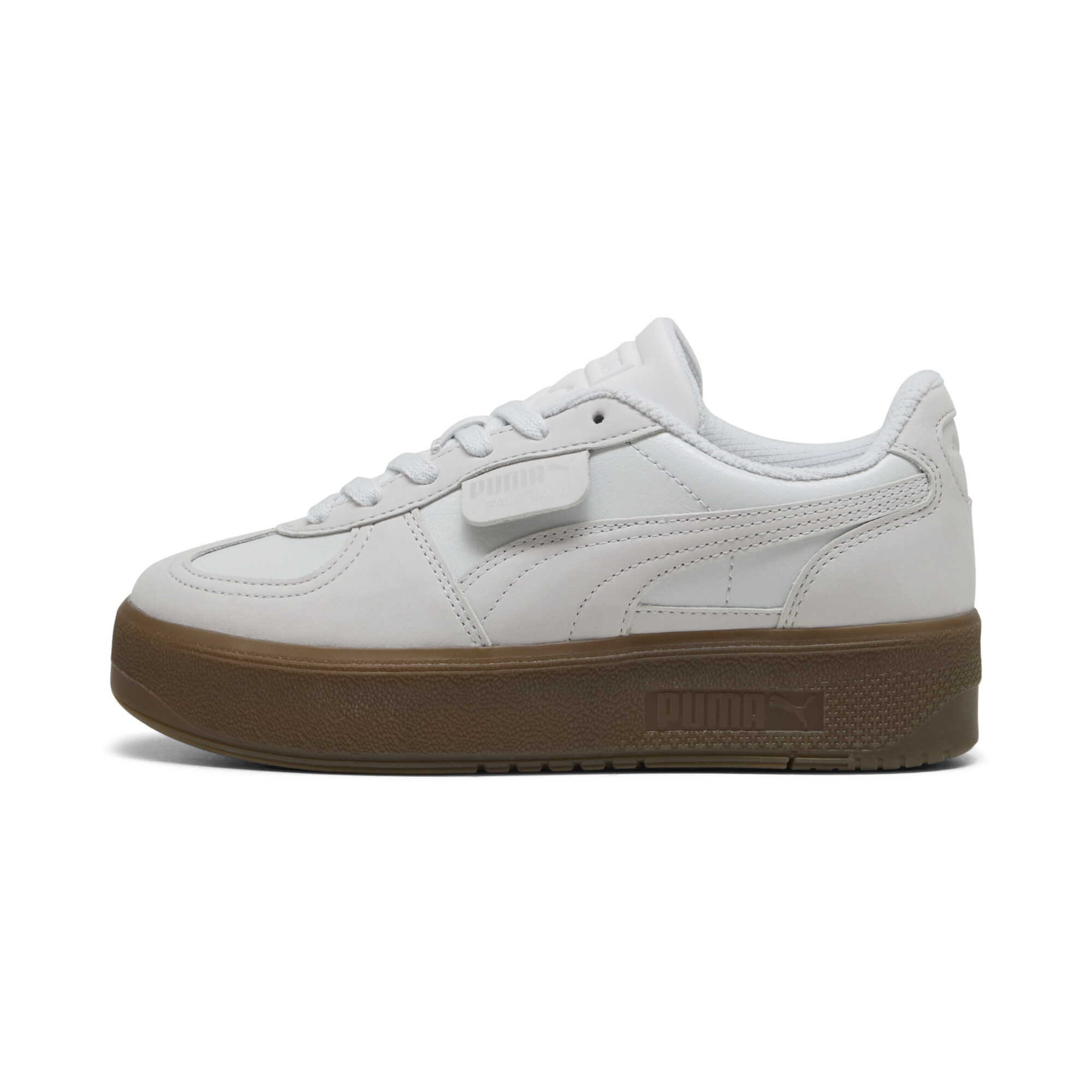 Puma Palermo Elevata PRM Sneakers Damen Schuhe | Mit Colorful | Feather Gray/Haute Coffee | Größe: 40