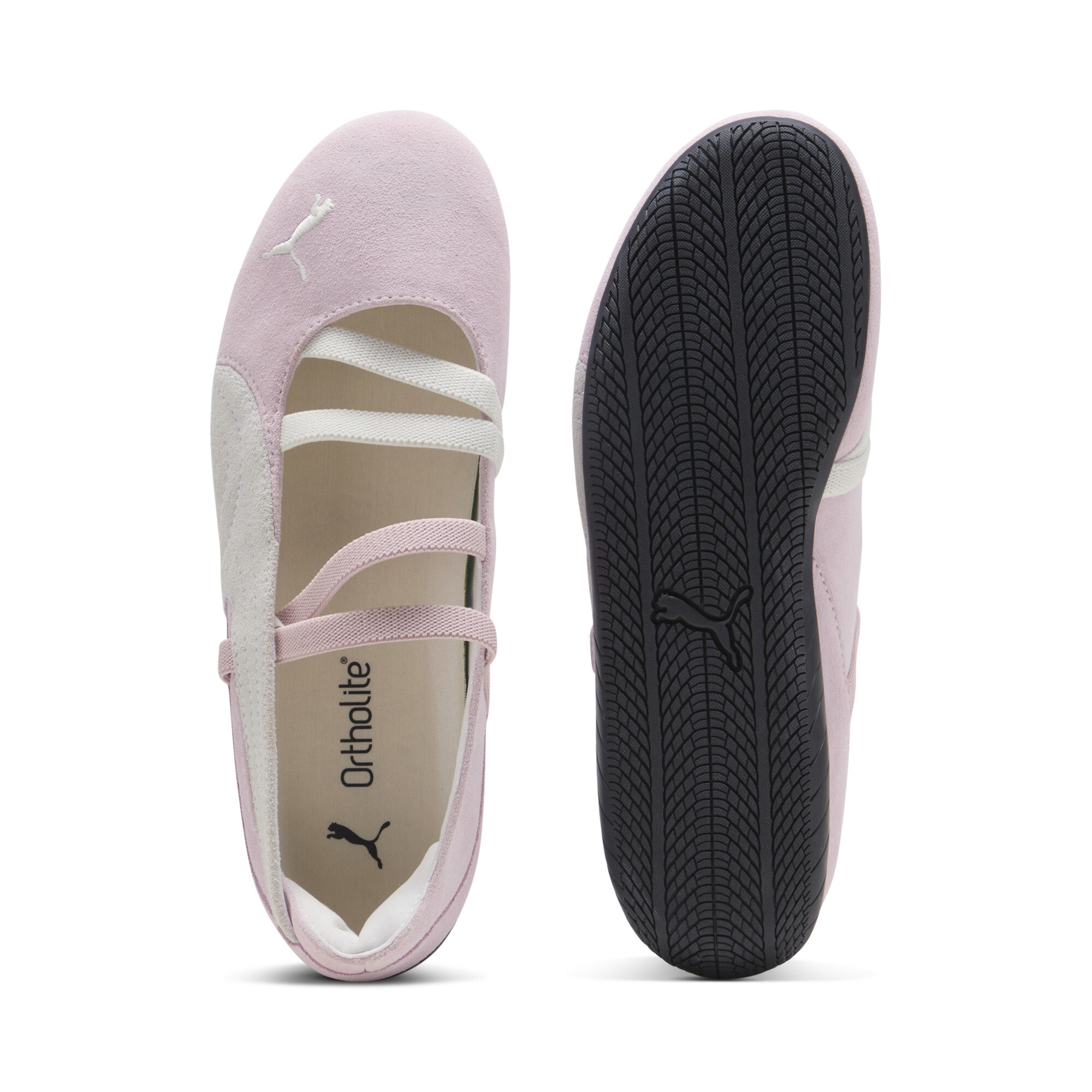 PUMA Speedcat Suede ballerina's voor Dames, Roze/Wit, Maat 35,5 thumbnail 4
