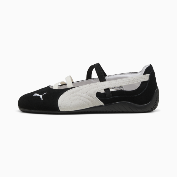 Balerinas Speedcat Gamuza para mujer, PUMA Black-PUMA White-Warm White, large-MEX