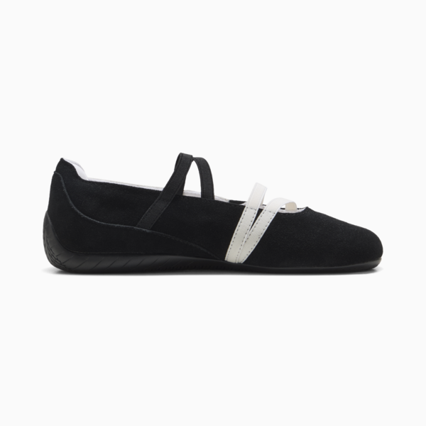 Balerinas Speedcat Gamuza para mujer, PUMA Black-PUMA White-Warm White, large-MEX