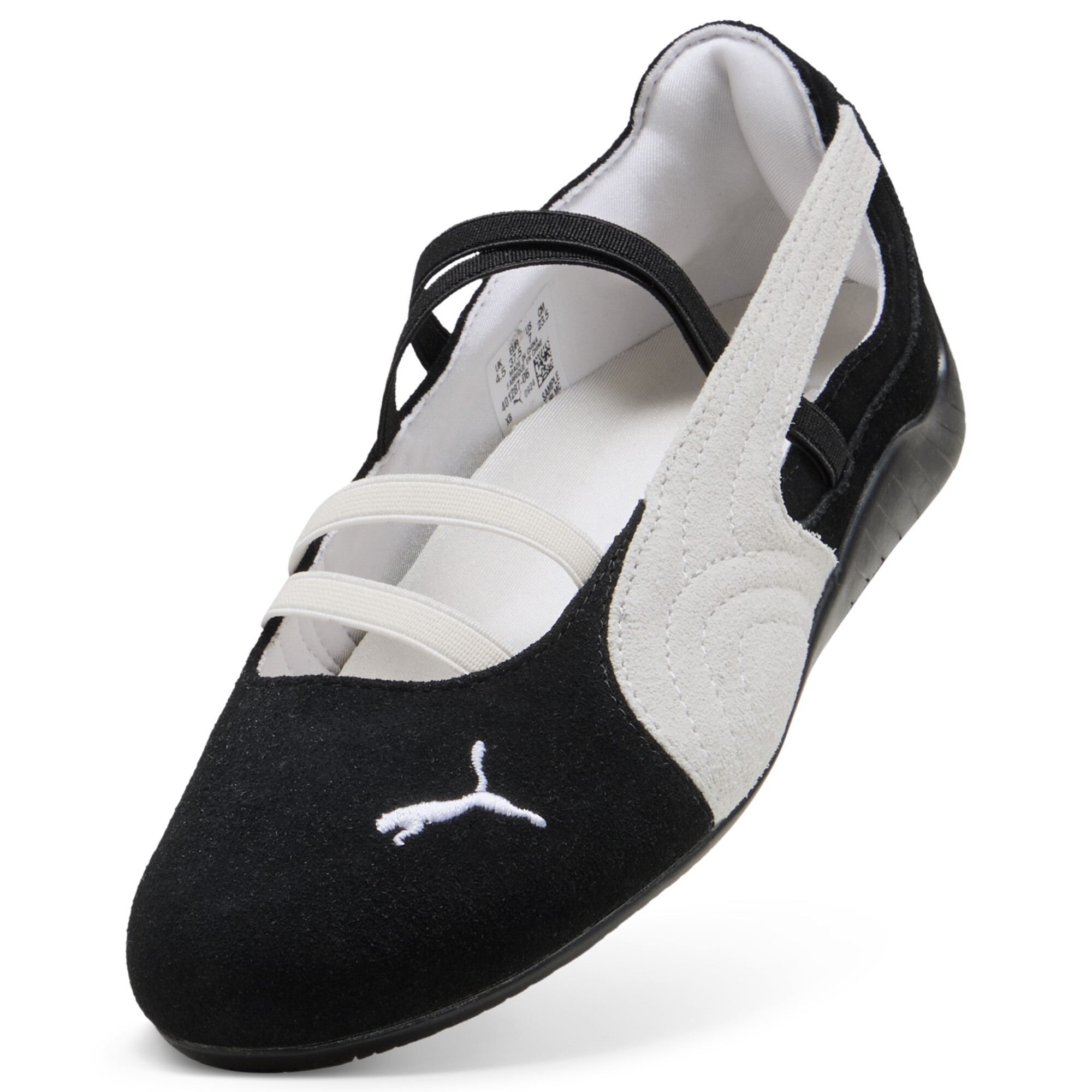 PUMA Speedcat Suede ballerina's voor Dames, Zwart/Wit, Maat 37 thumbnail 2