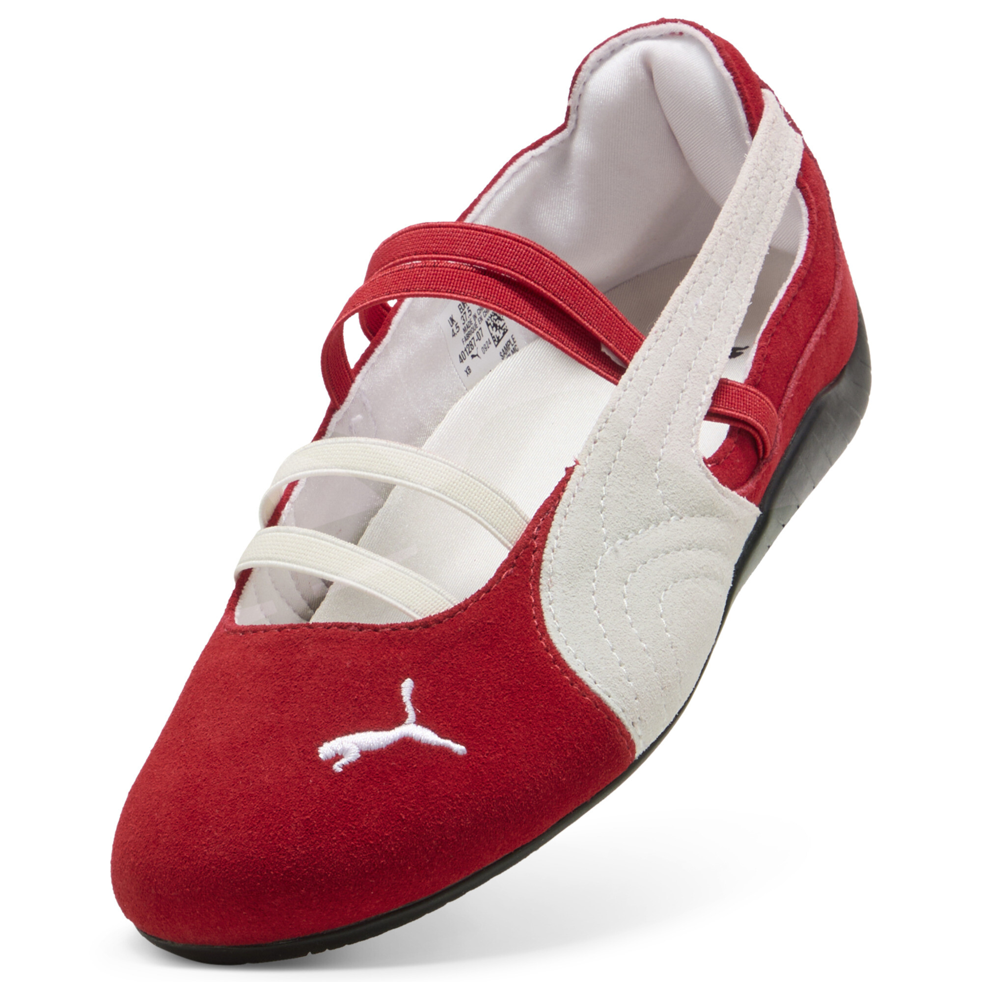 PUMA Speedcat Suede ballerina's voor Dames, Zwart/Rood/Wit, Maat 39 thumbnail 2