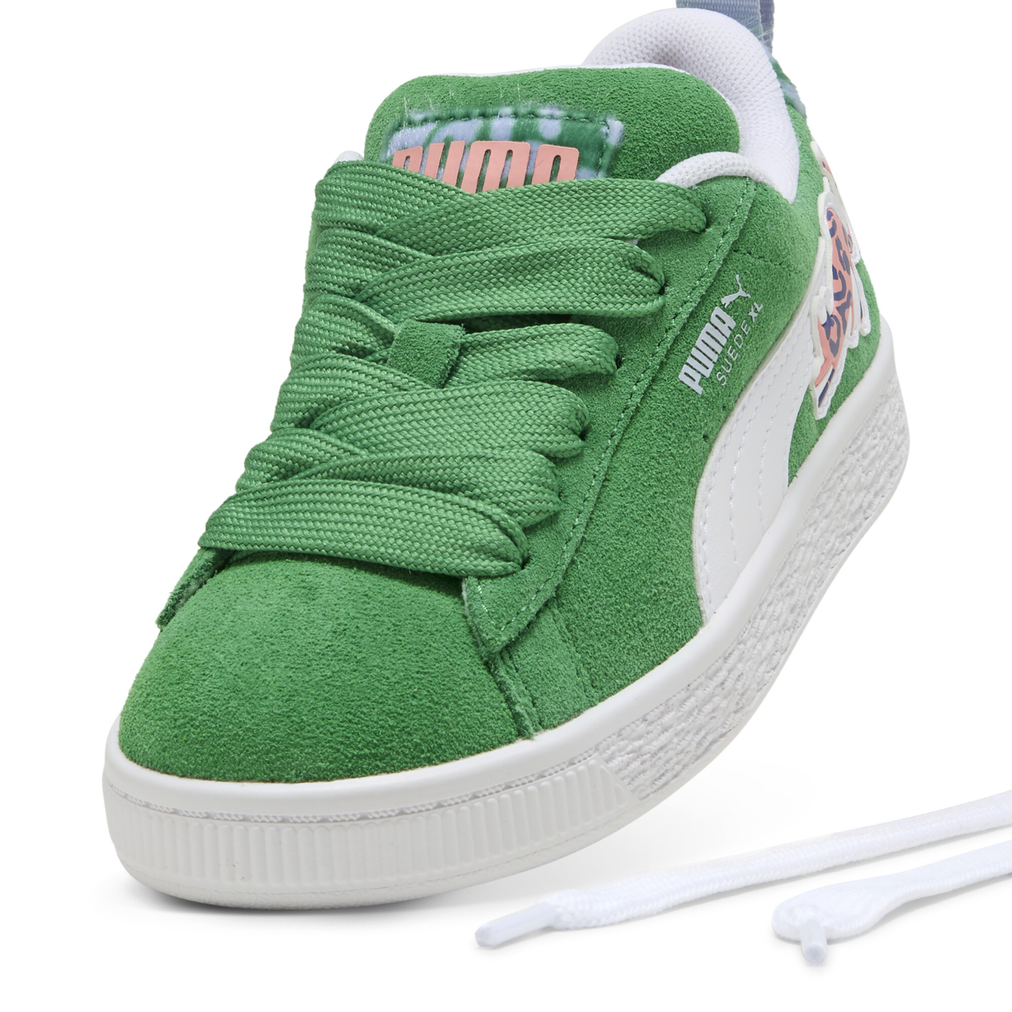 Suede XL Cats Club sneakers, Groen/Wit, Maat 32 | PUMA