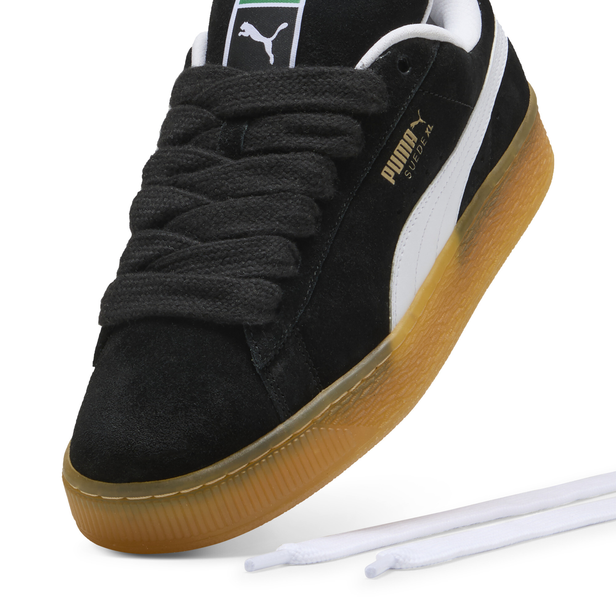 PUMA Suede XL Dark Risk sneakers, Wit/Zwart