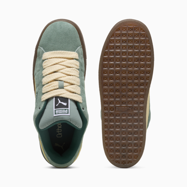 Suede XL SK8TE Wrld Sneakers, Green Moon-Creamy Vanilla, large-ZAF