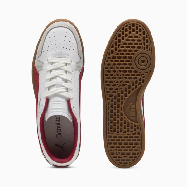 Indoor Sneakers Unisex, PUMA White-Dark Crimson-Gum, large-MEX