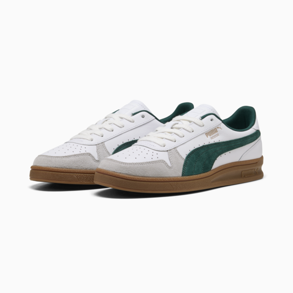Indoor Sneakers Unisex, PUMA White-Dark Myrtle-Gum, large-ZAF
