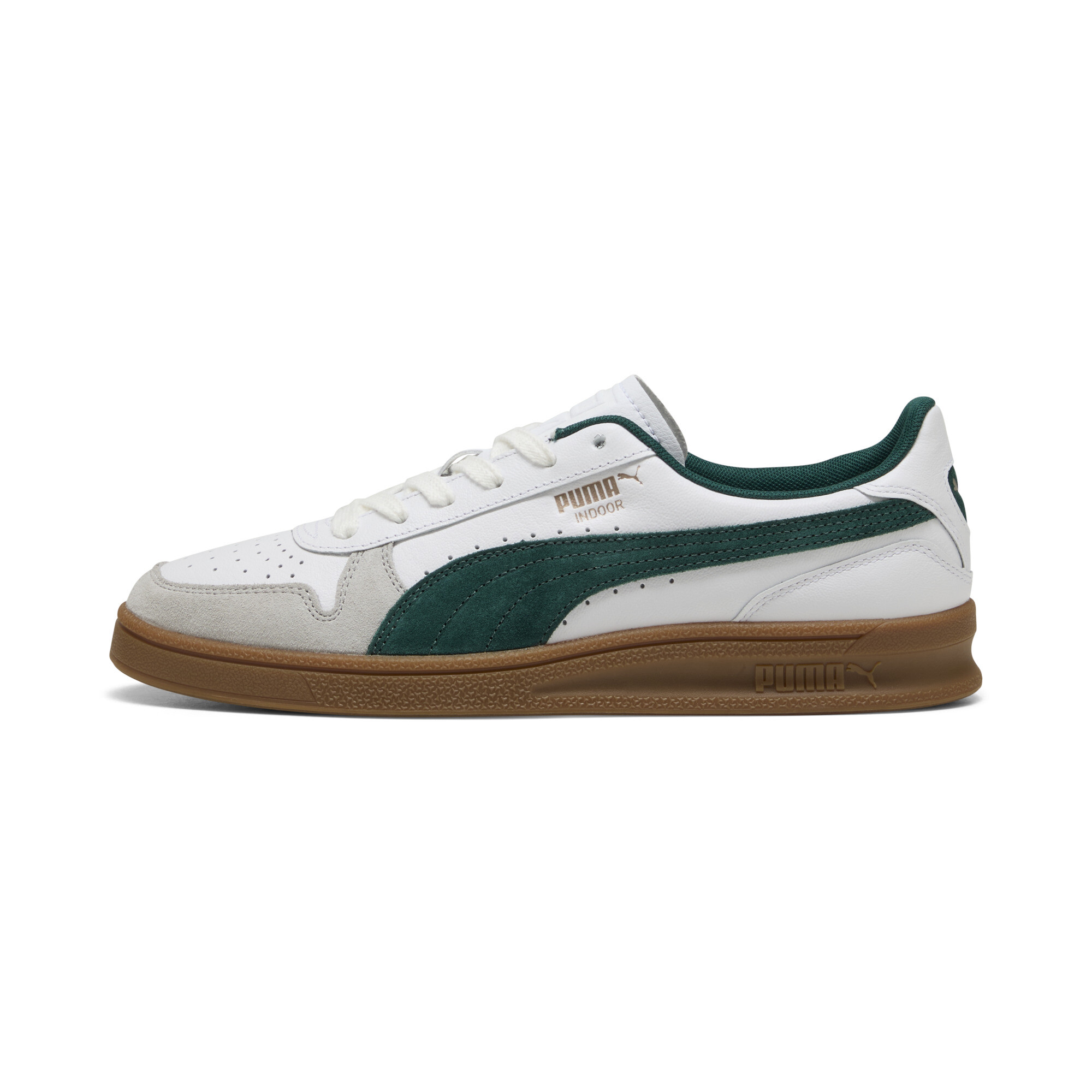 PUMA Indoor Sneakers in White/Dark Myrtle/Gum - 401360_05
