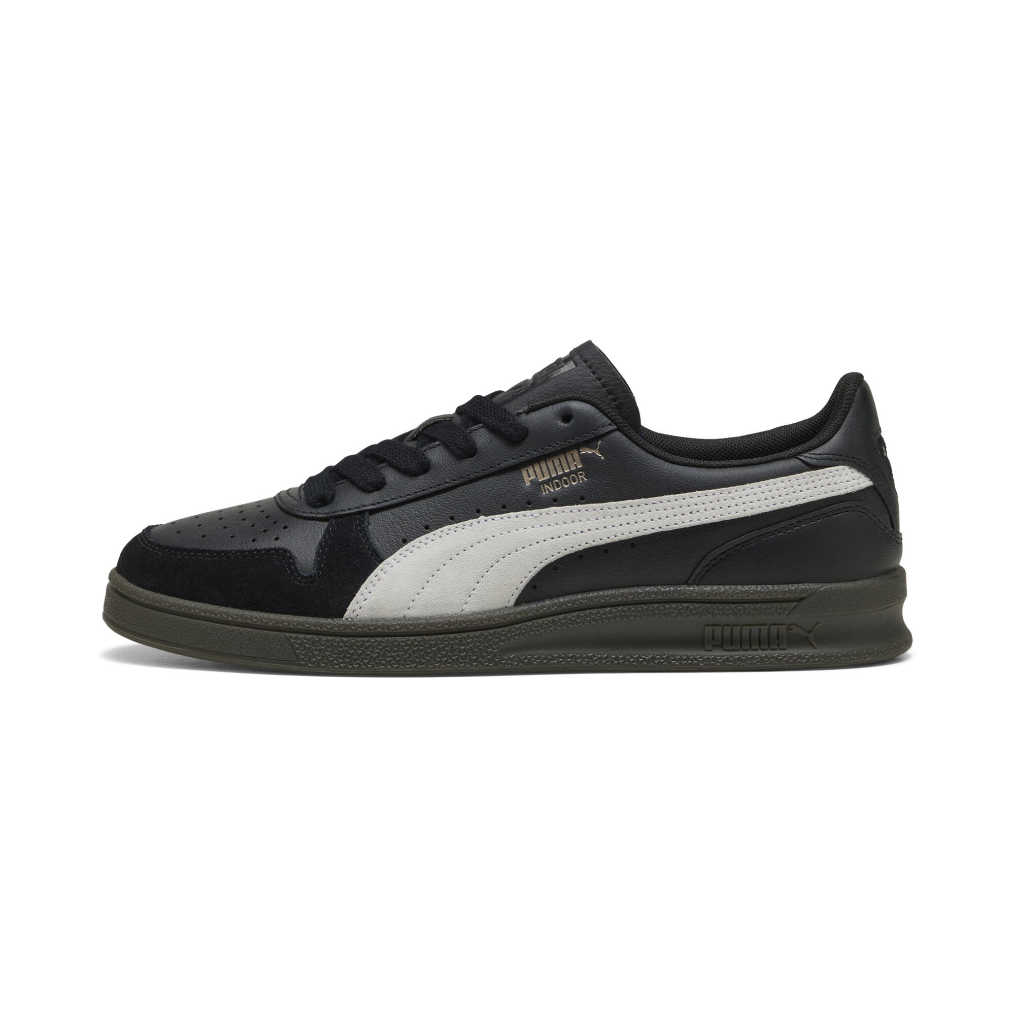 Puma Indoor Sneakers Unisex Schuhe | Mit Plain | Black/White/Gum | Größe: 37.5