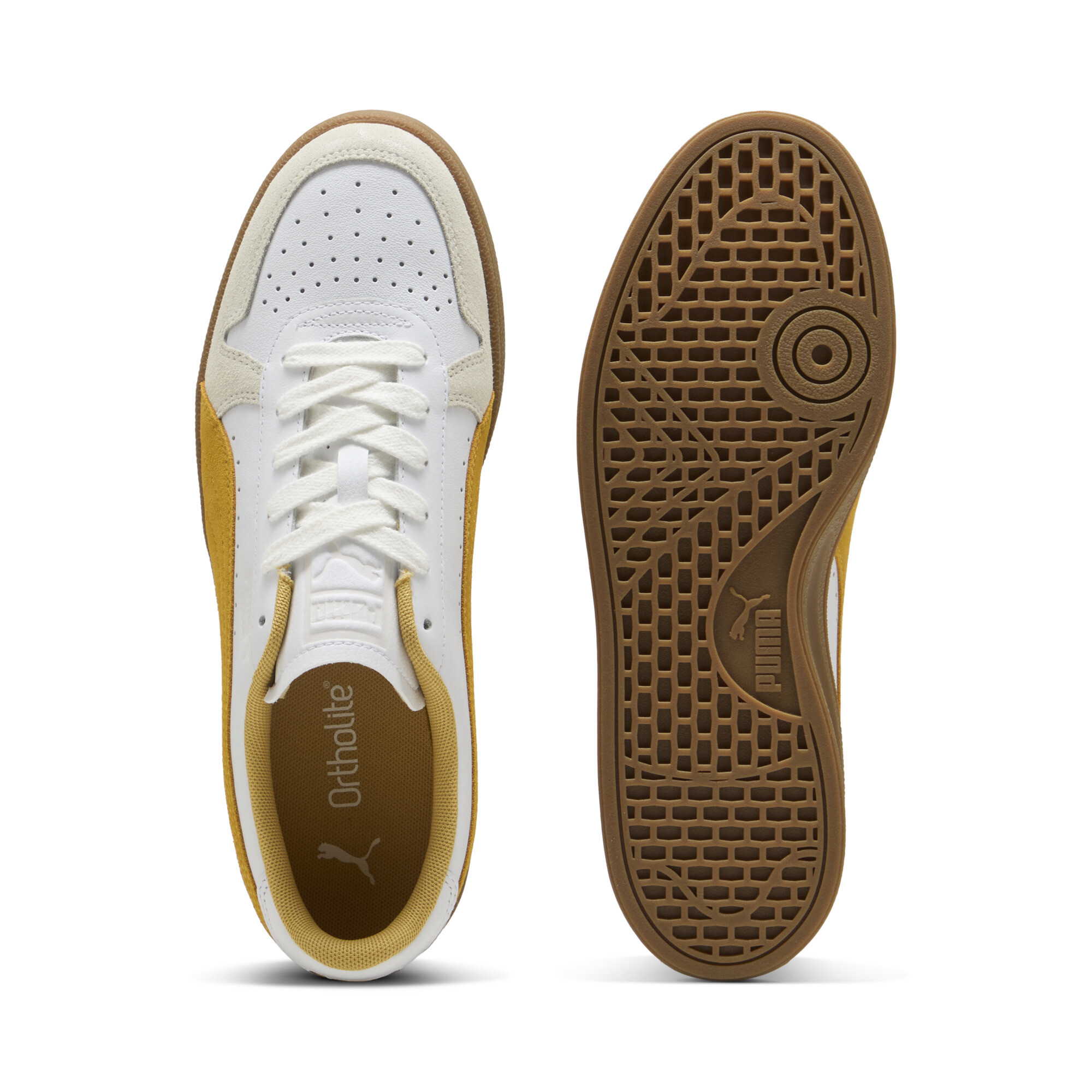 PUMA Indoor sneakers unisex, Wit/Goud, Maat 43 thumbnail 4