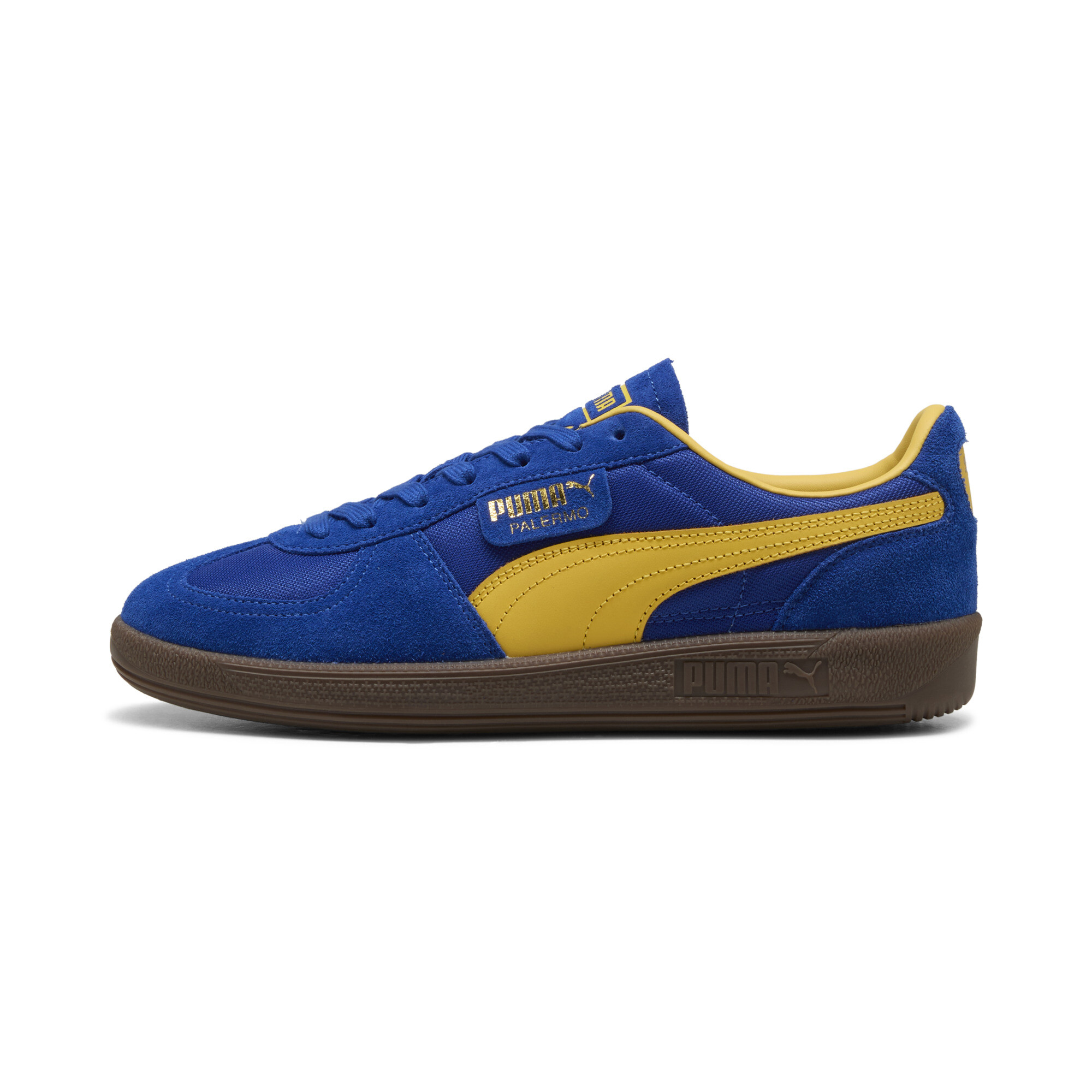 Puma Palermo Vintage Update Sneakers Unisex Schuhe | Mit Plain | Vivid Blue/Sunny Yellow | Größe: 41