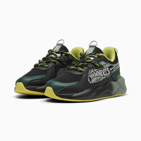 PUMA x HOT WHEELS™ RS-X Sneakers Kids, PUMA Black-Green Moon, large-MEX