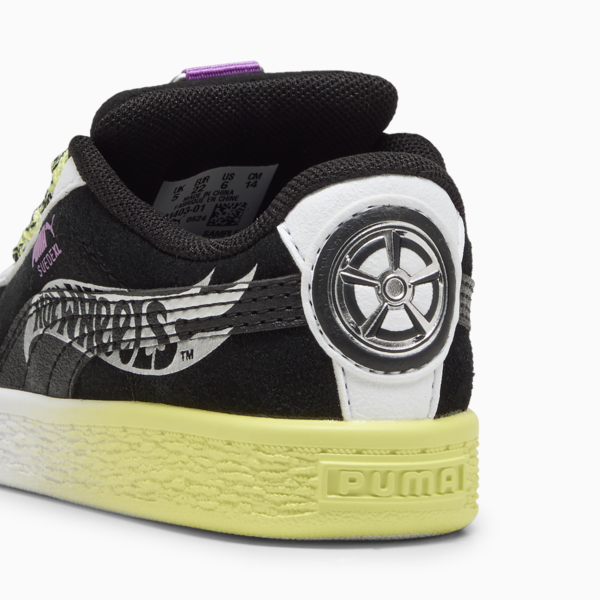 Tenis PUMA x HOT WHEELS Suede XL para bebés, PUMA Black-PUMA White-Lemon Sherbert, large-MEX