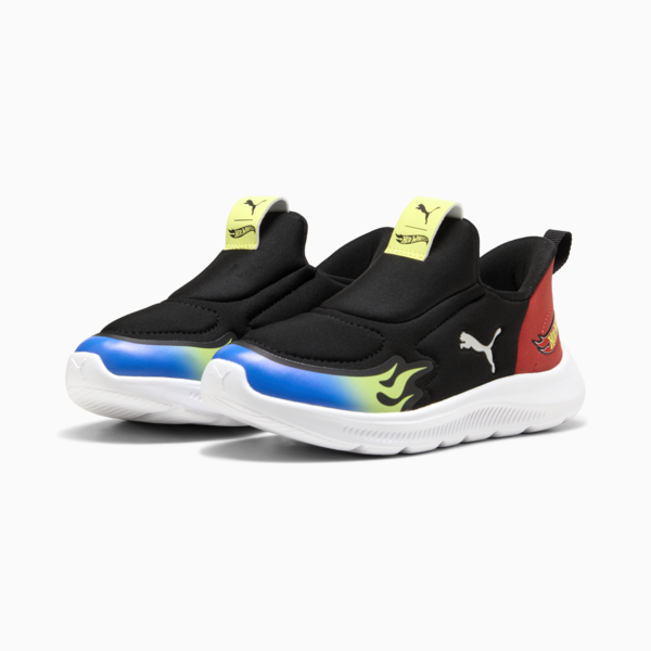 Tenis PUMA x HOT WHEELS™ Fun Racer 2 para niños, PUMA Black-Lemon Sherbert-PUMA Team Royal, large-MEX