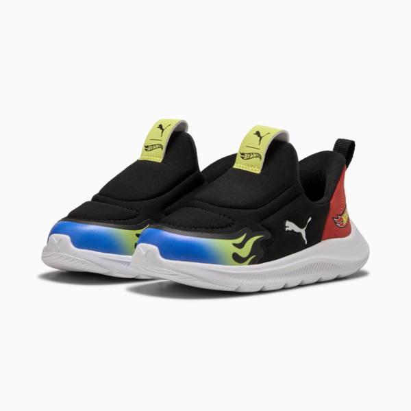 PUMA x HOT WHEELS™ Fun Racer 2 SLIPTECH Sneakers Toddler, PUMA Black-Lemon Sherbert-PUMA Team Royal, large-ZAF