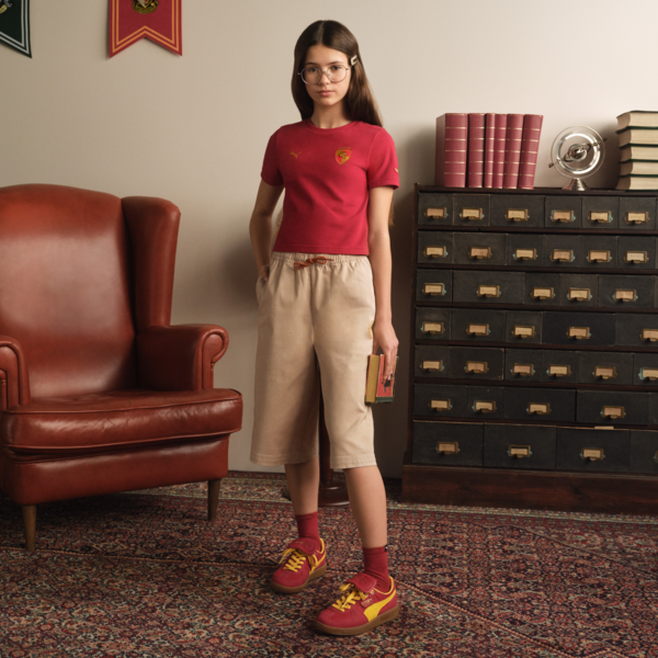 Tenis PUMA HOOPS x HARRY POTTER™ Palermo para adolescentes, Dark Crimson-Yellow Sizzle, large-MEX