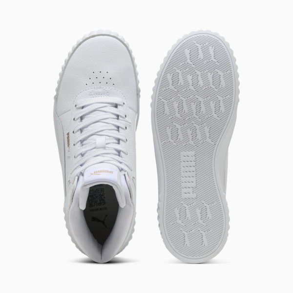 Zapatillas Carina 3.0 Mid para mujer, PUMA White-PUMA Gold, large-ARG