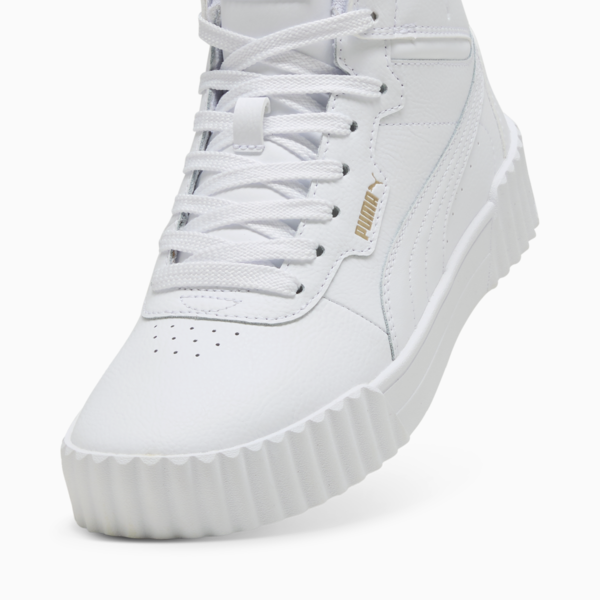Zapatillas Carina 3.0 Mid para mujer, PUMA White-PUMA Gold, large-ARG