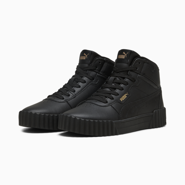 Carina 3.0 Mid Sneakers Women, PUMA Black-PUMA Gold, large-ZAF