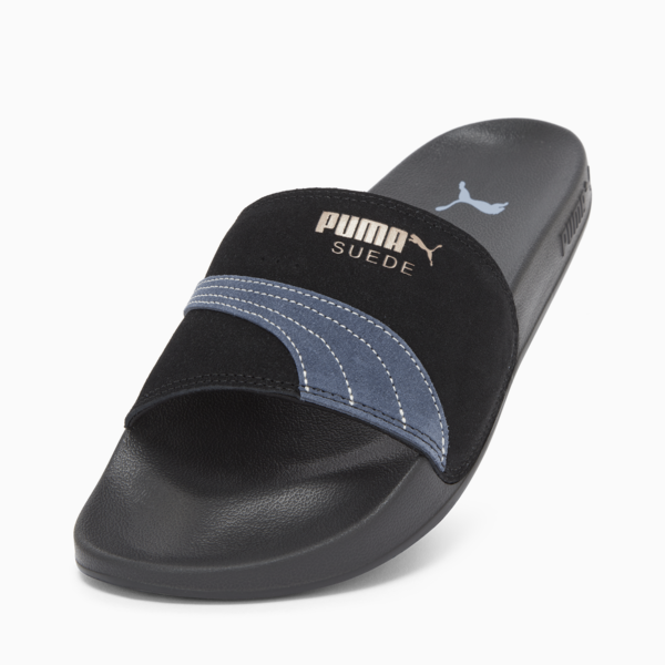 PUMA x DAVIDO Leadcat 2.0 Suede Slides Unisex, PUMA Black-Club Navy-Rose Gold, large-ZAF