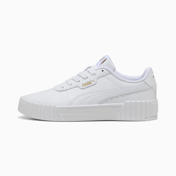 Carina 3.0 Sneakers Youth, PUMA White-PUMA Gold, large-ZAF