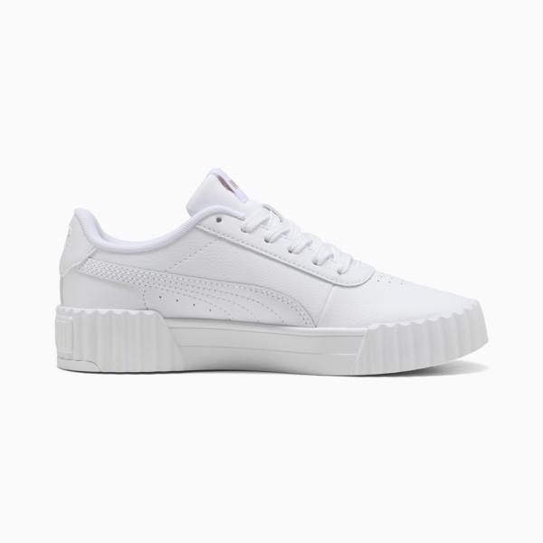 Carina 3.0 Sneakers Youth, PUMA White-PUMA Gold, large-ZAF