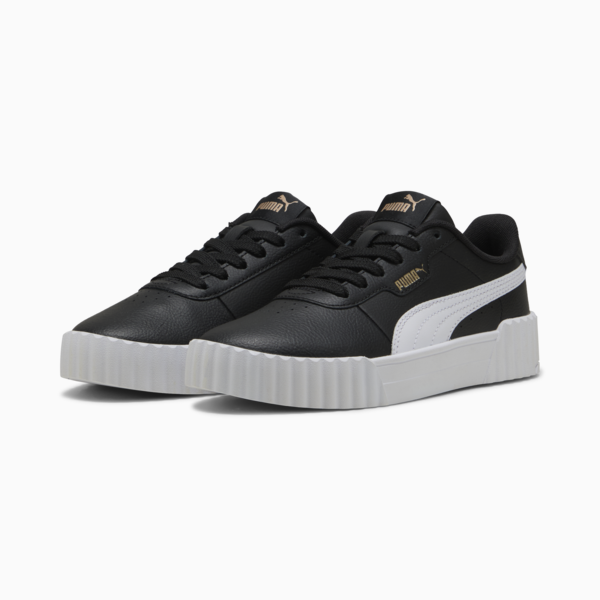 Carina 3.0 Sneakers Youth, PUMA Black-PUMA White-PUMA Gold, large-ZAF