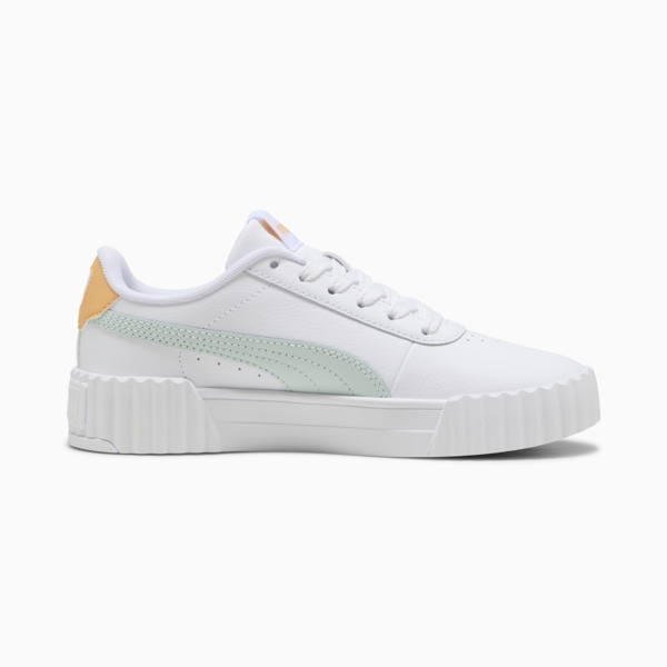 Carina 3.0 Sneakers Youth, PUMA White-Peaceful Blue-Almost Apricot, large-ZAF