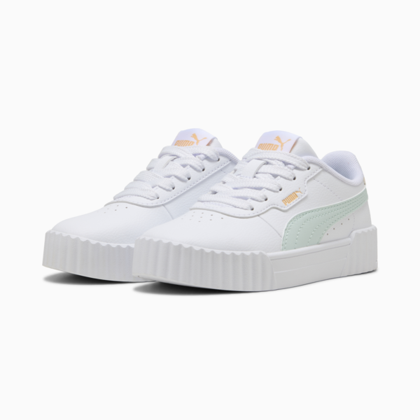 Carina 3.0 Sneakers Kids, PUMA White-Peaceful Blue-Almost Apricot, large-ZAF