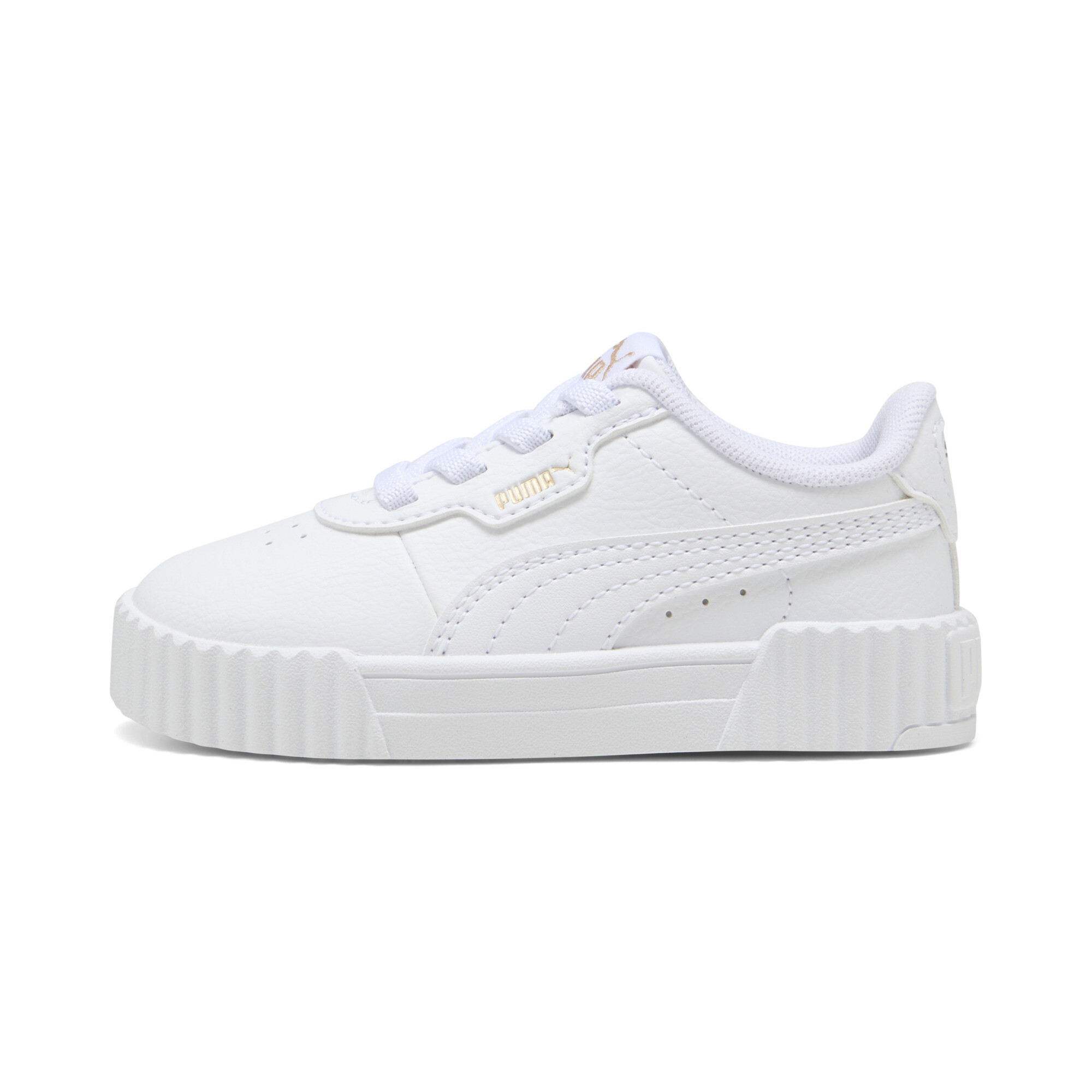 Puma Carina 3.0 Sneakers Kleinkinder Schuhe Für Damen | Mit Plain | White/Gold | Größe: 20