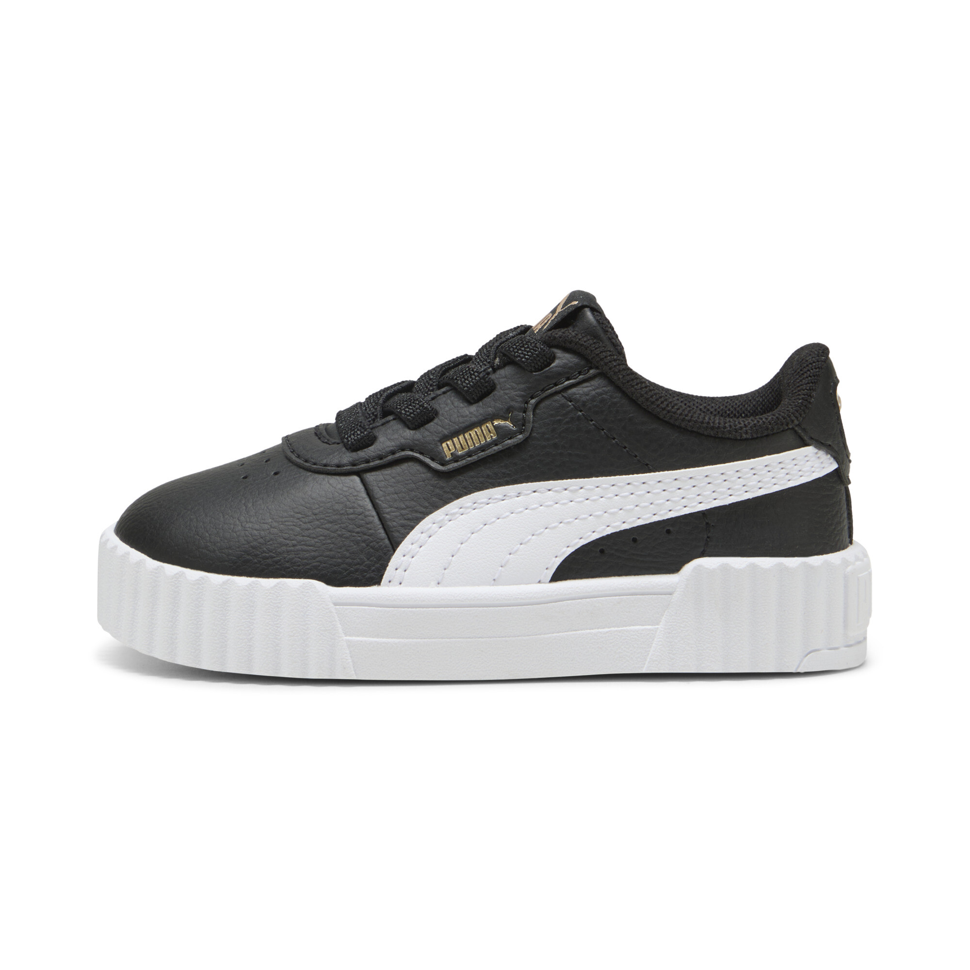 Puma Carina 3.0 Sneakers Kleinkinder Schuhe Für Damen | Mit Plain | Black/White/Gold | Größe: 19