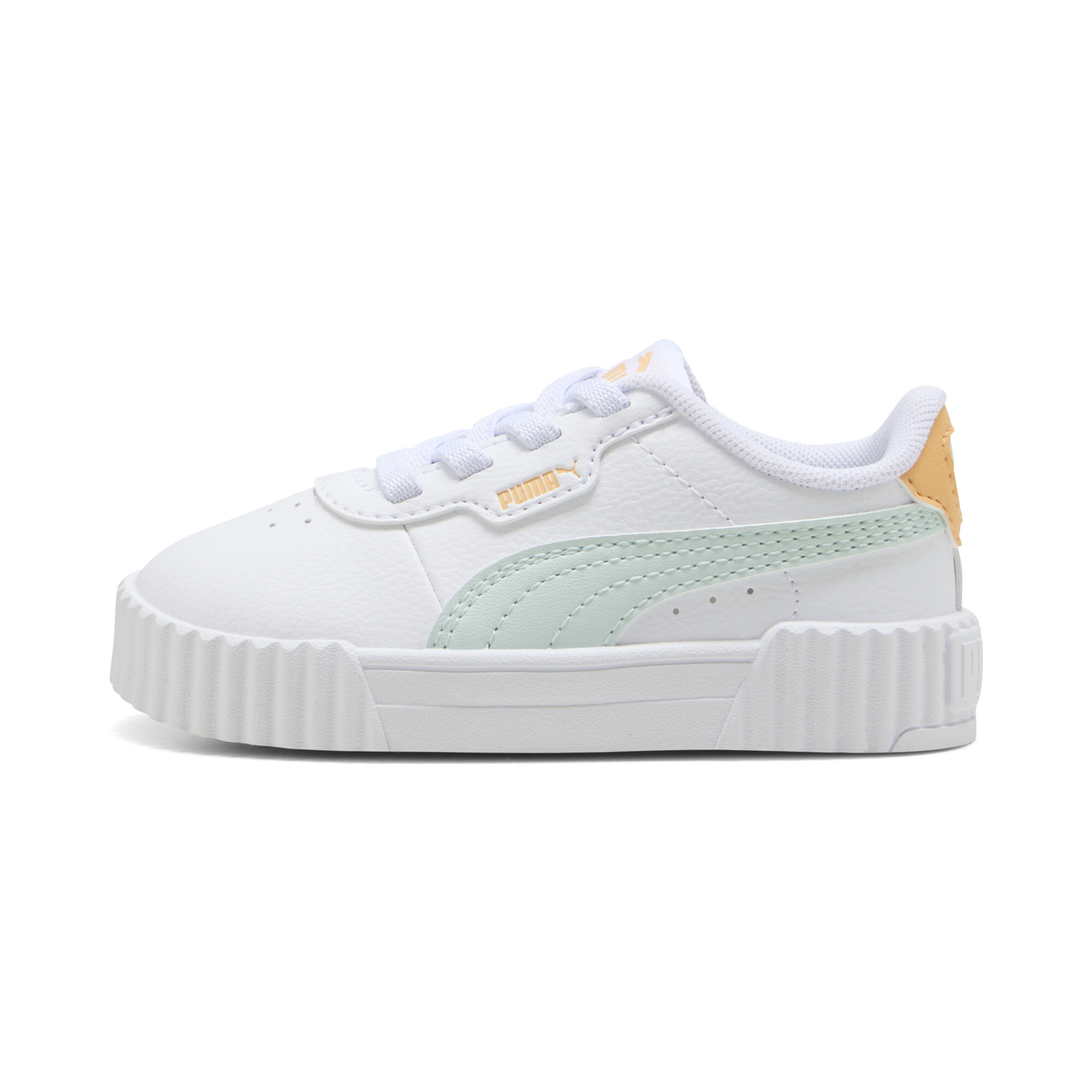 Puma Carina 3.0 Sneakers Kleinkinder Schuhe Für Damen | Mit Plain | White/Peaceful Blue/Almost Apricot | Größe: 24