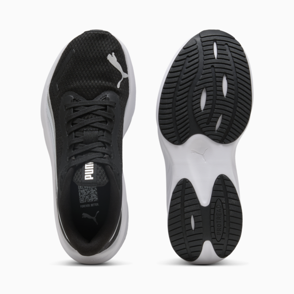 Pounce Lite Running Shoes Youth, PUMA Black-PUMA White-PUMA Silver, large-ZAF