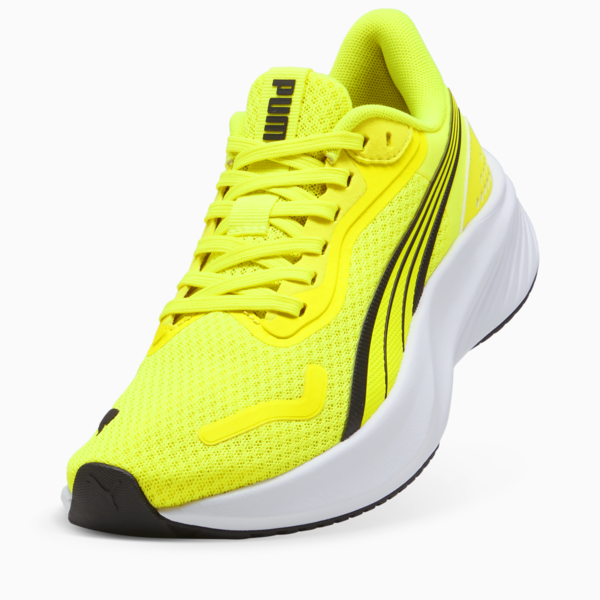 Pounce Lite Running Shoes Youth, Yellow Alert-PUMA Black-PUMA White, large-ZAF
