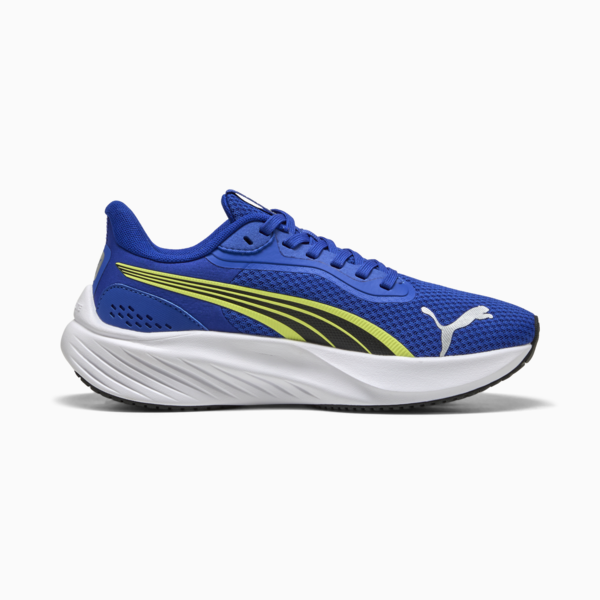 Pounce Lite Running Shoes Youth, Vivid Blue-Lemon Sherbert-PUMA White, large-ZAF