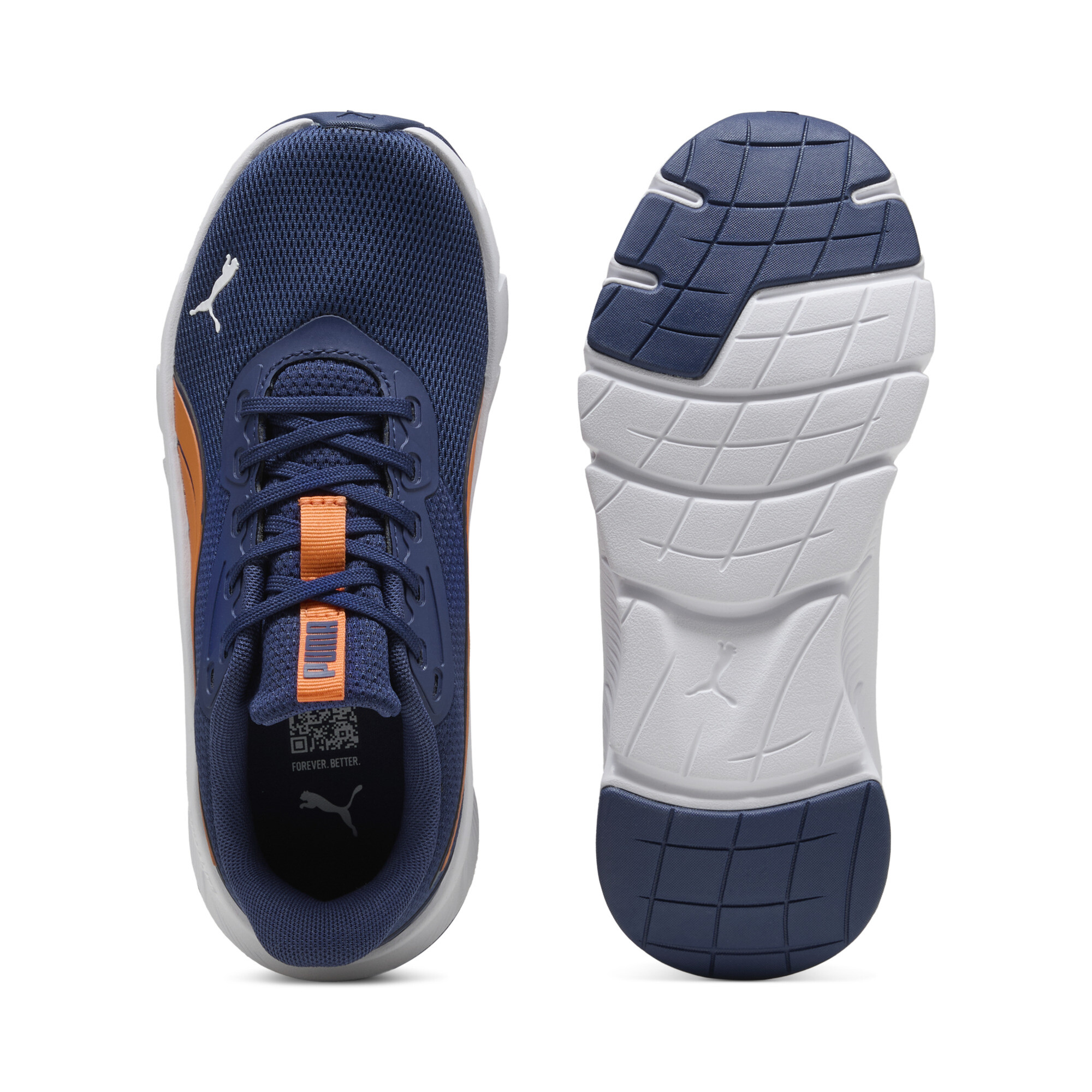 PUMA FlexFocus Lite Modern hardloopschoenen, Blauw/Wit/Oranje, Maat 38,5 thumbnail 4