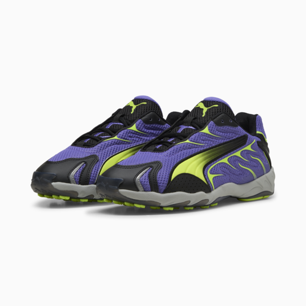 Inhale Sneakers Unisex, Dark Amethyst-Yellow Alert, large-ZAF