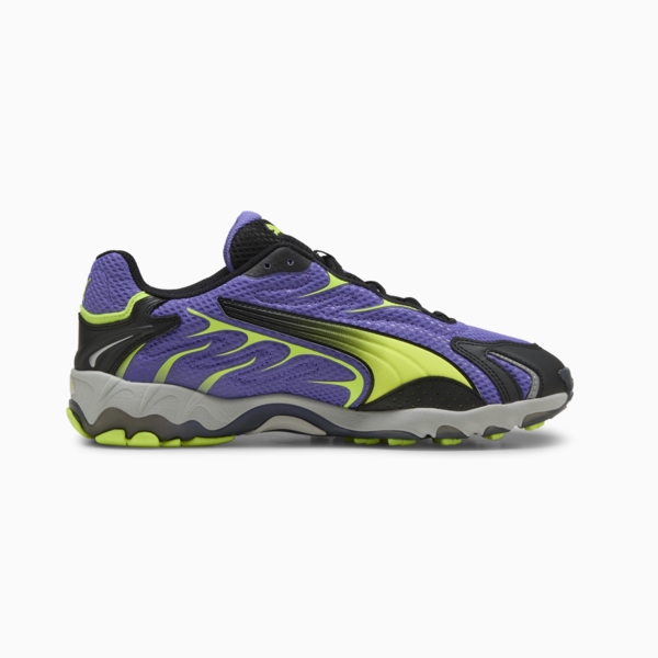 Inhale Sneakers Unisex, Dark Amethyst-Yellow Alert, large-ZAF