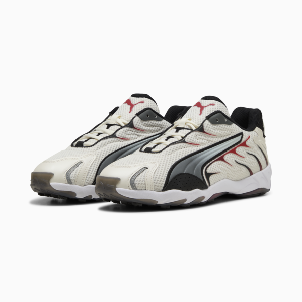 Inhale Sneakers Unisex, Warm White-For All Time Red, large-MEX