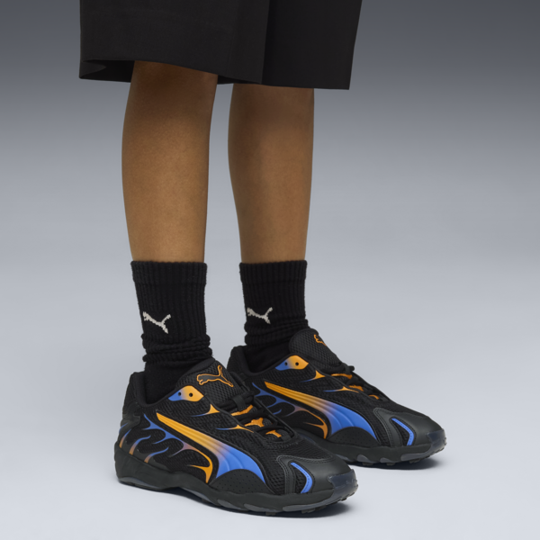 Inhale Sneakers Unisex, PUMA Black-Orange Glo, large-ZAF