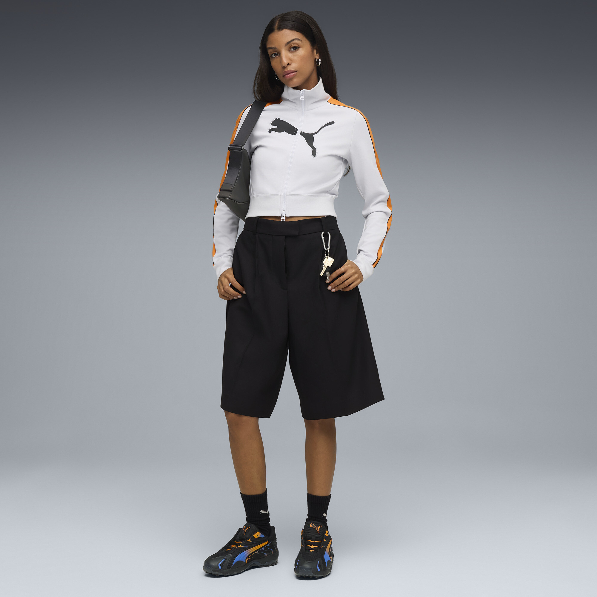 PUMA Inhale uniseks sneakers, Zwart/Oranje, Maat 47 thumbnail 7